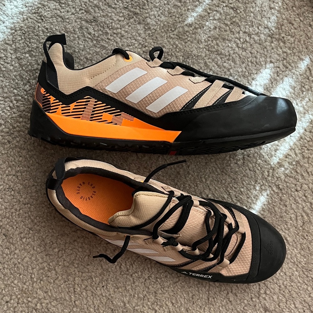 Adidas Terrex Men's Beige and Orange Athletic Shoes